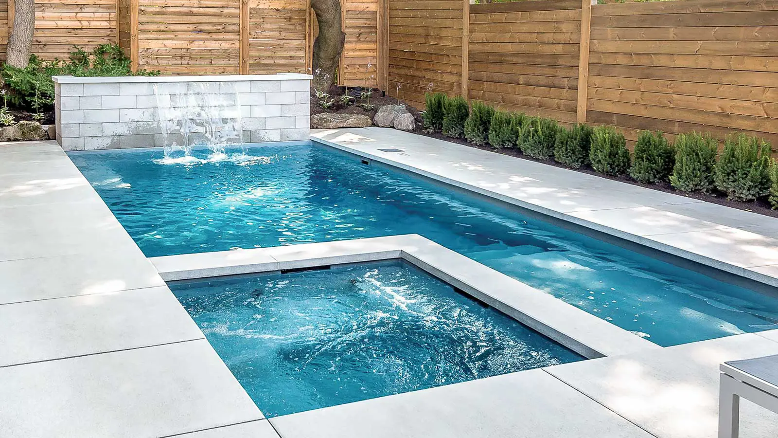 Leisure-Pools-Limitless-Fiberglass-Pool-Shape The Limitless™, a fiberglass pool design manufactured by Leisure Pools